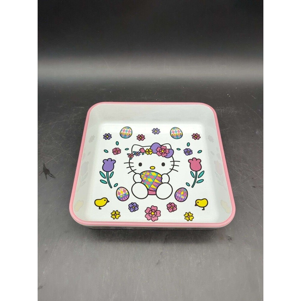 Sanrio HELLO KITTY 9 in Easter Bunny Butterfly Ceramic Square Baking Dish